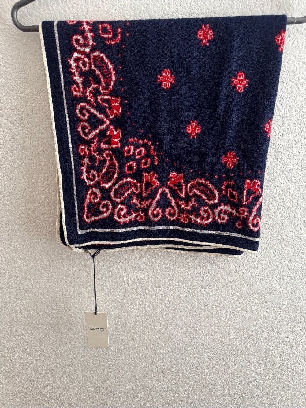 Women’s Navy Blue & Red Scarf - Scotch & Soda